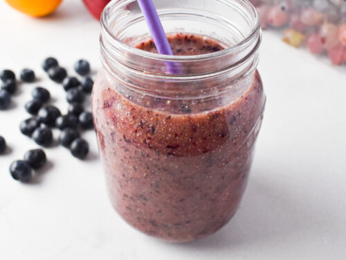 Blueberry Smoothie with Red Grapes - Andrea's Dainty Kitchen