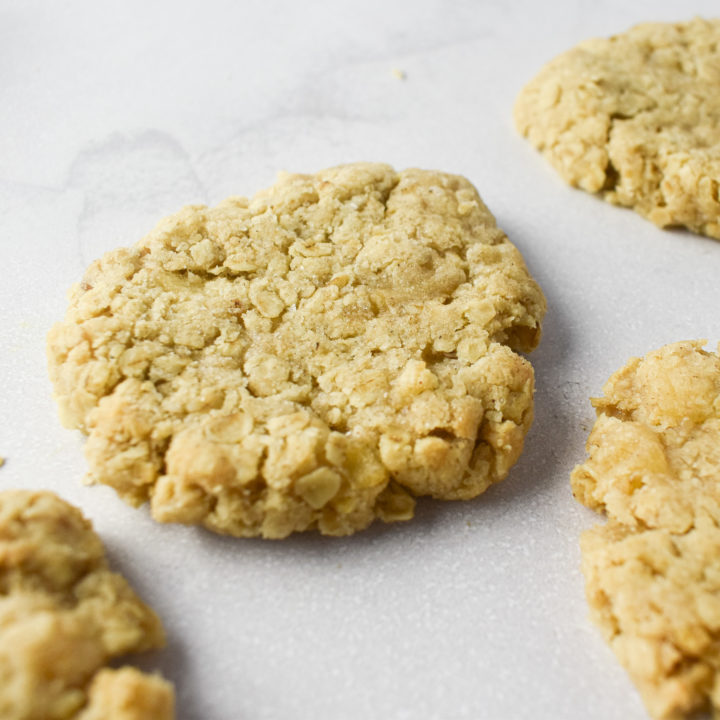 Crumbly Apple Crumble Oat Biscuits (Cookies) - Drea's Dainty Kitchen