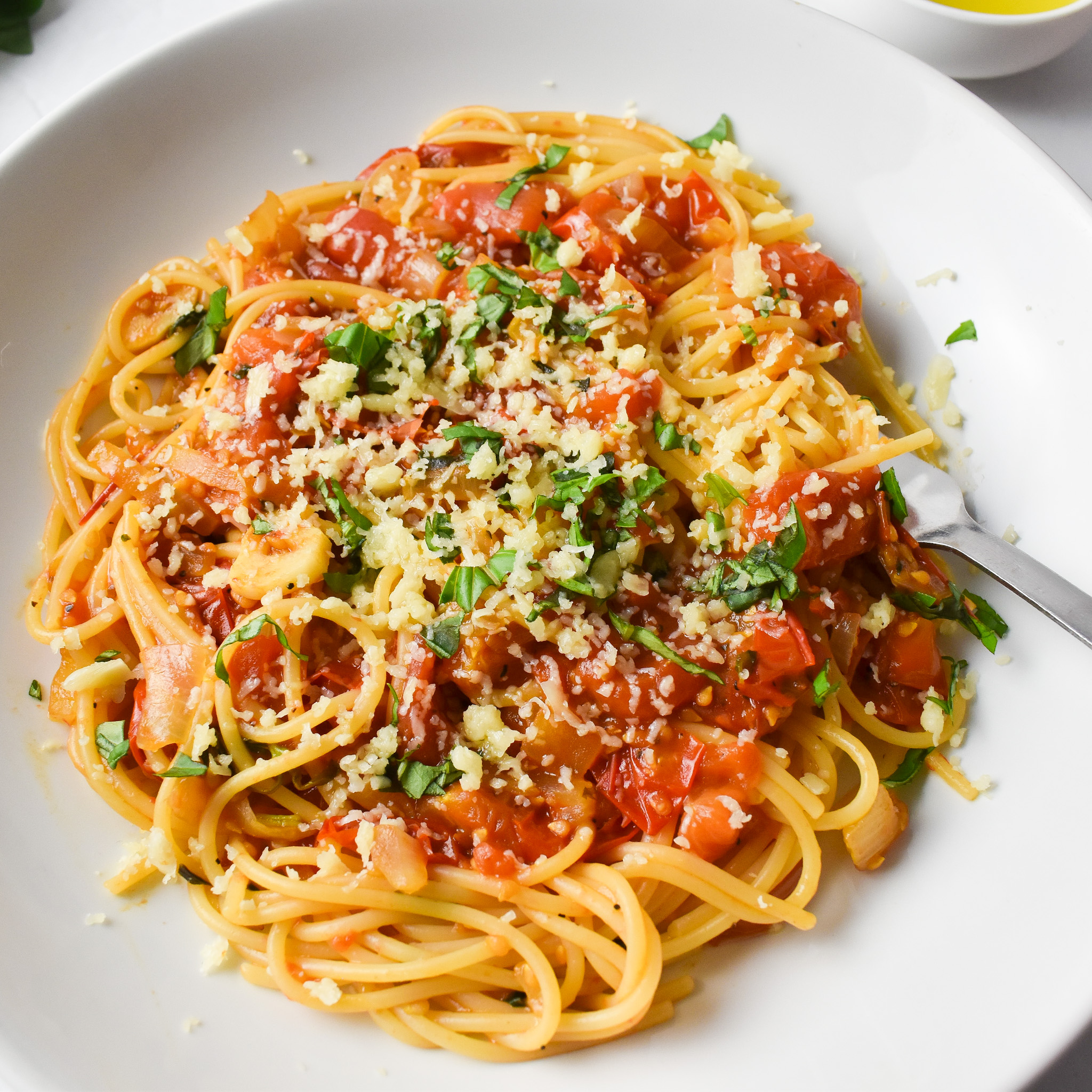 Spaghetti Arrabbiata - Andrea's Dainty Kitchen