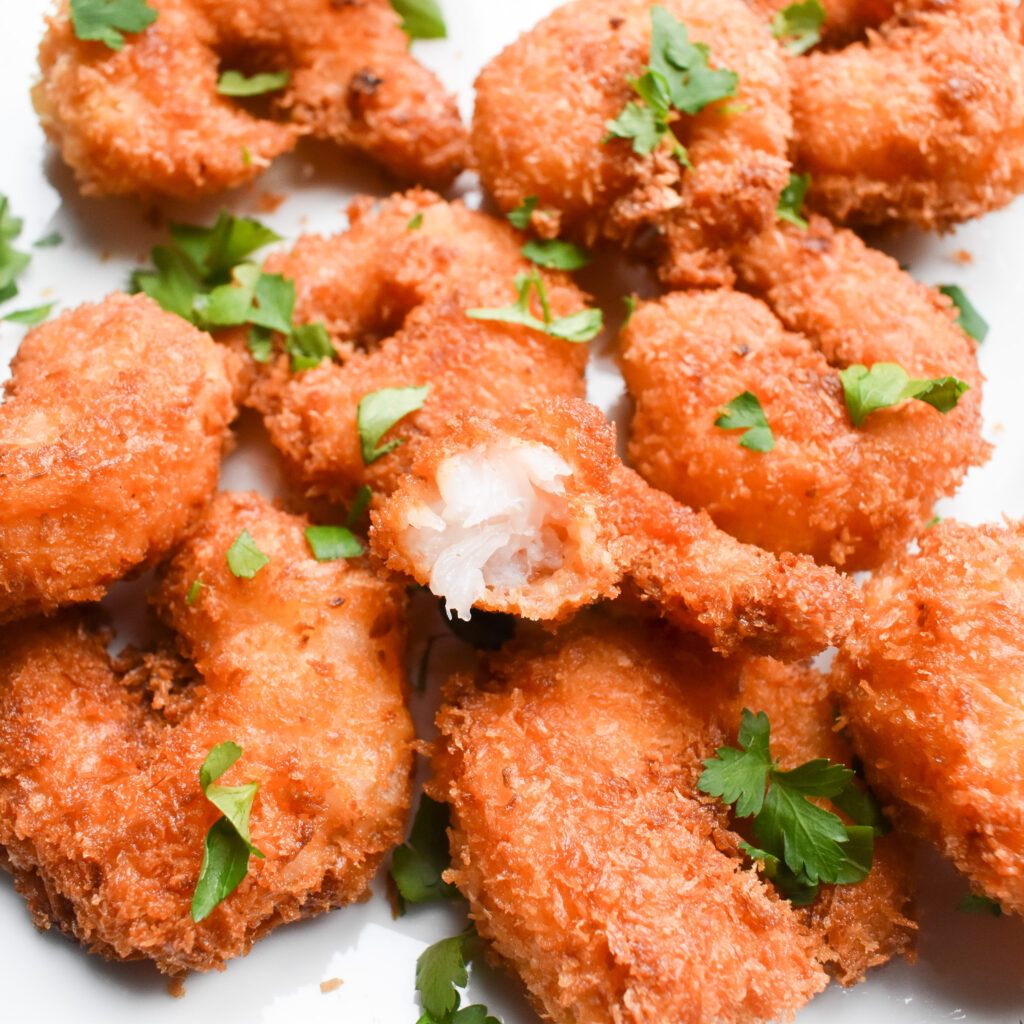 Crispy Coconut Prawns - Andrea's Dainty Kitchen