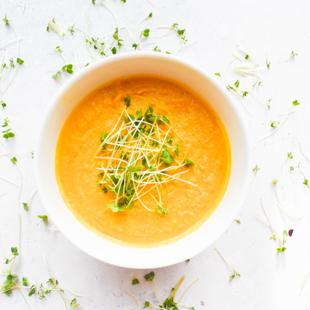 Creamy Roasted Carrot Ginger Soup Andreas Dainty Kitchen