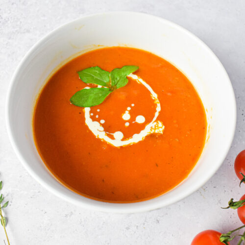 Creamy Tomato Soup with Thyme - Andrea's Dainty Kitchen