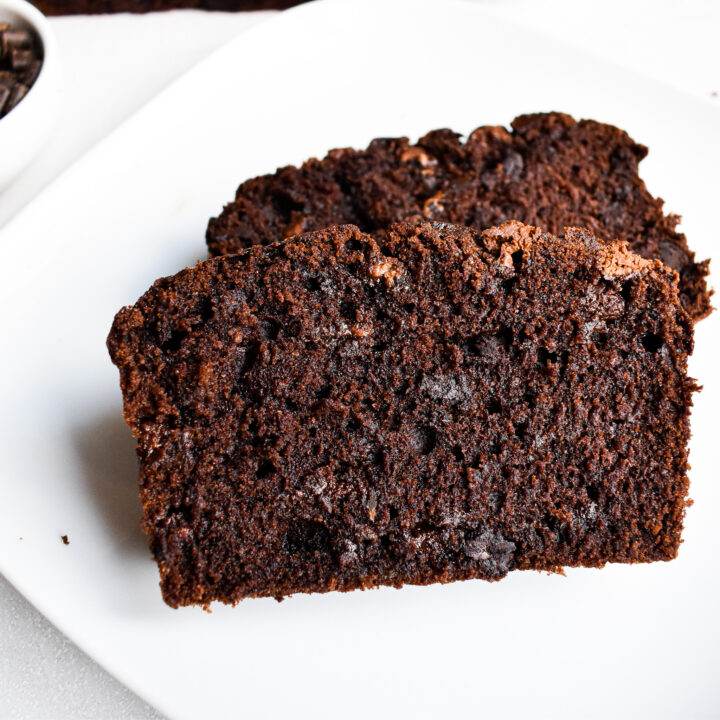 Double Chocolate Banana Loaf Cake - Andrea's Dainty Kitchen