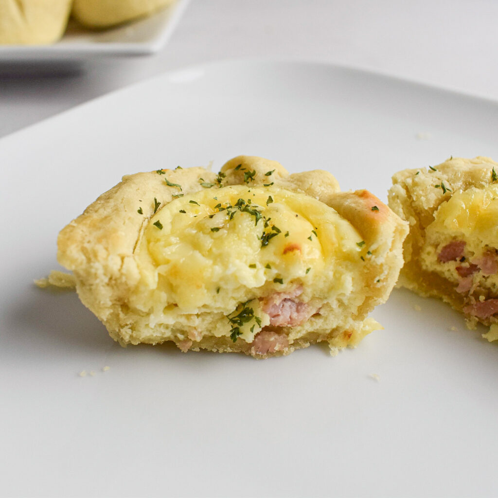 Mini Cheese Onion and Bacon Quiches