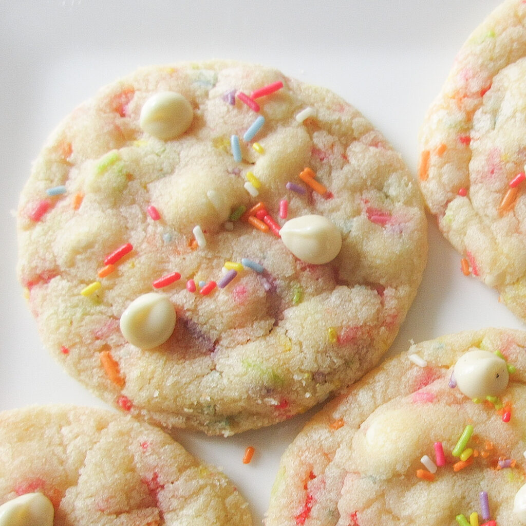 funfetti white chocolate cookies.