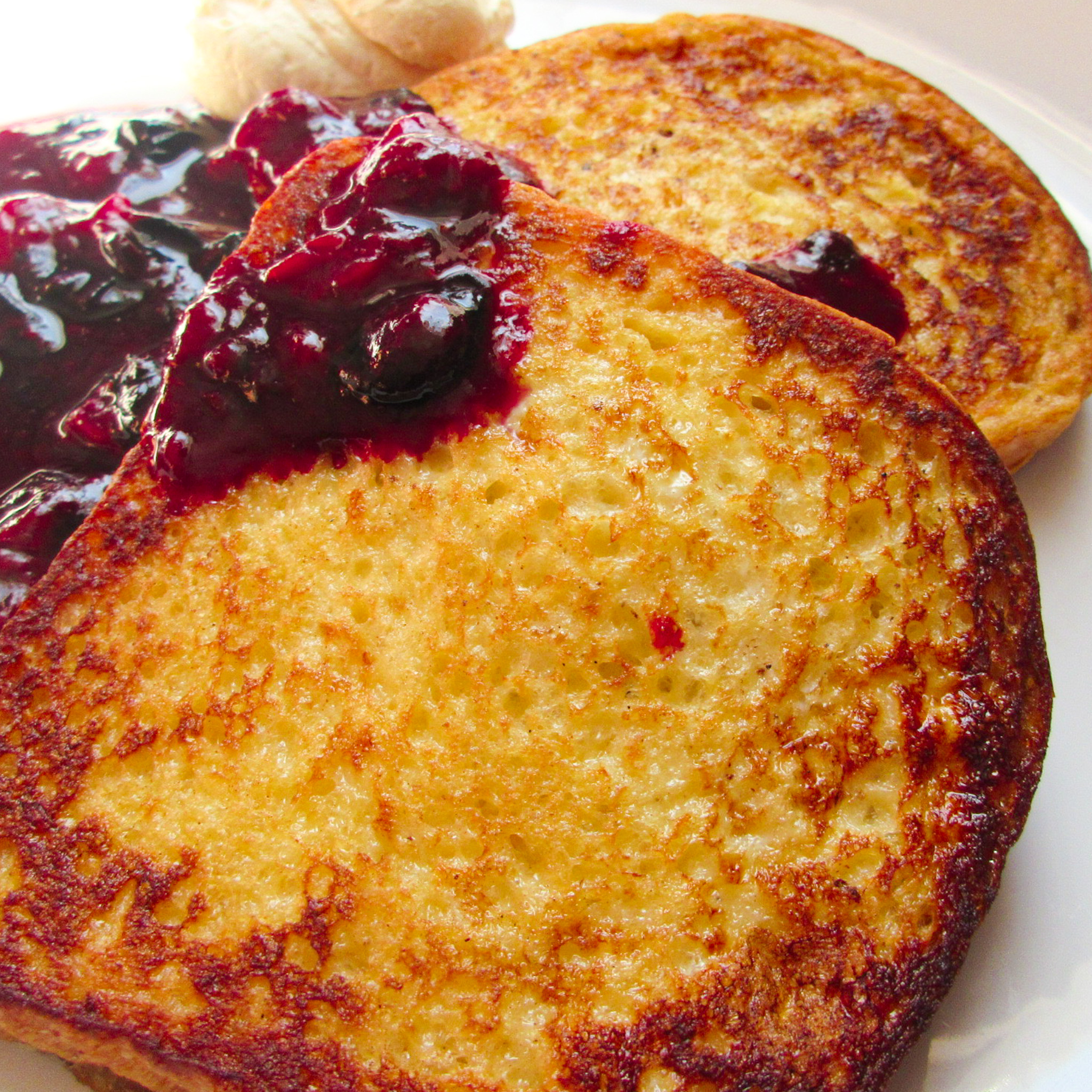 French toast and berry compote